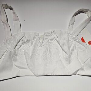 Cider Women Solid V-Wire Tank Top White Size XL NWT